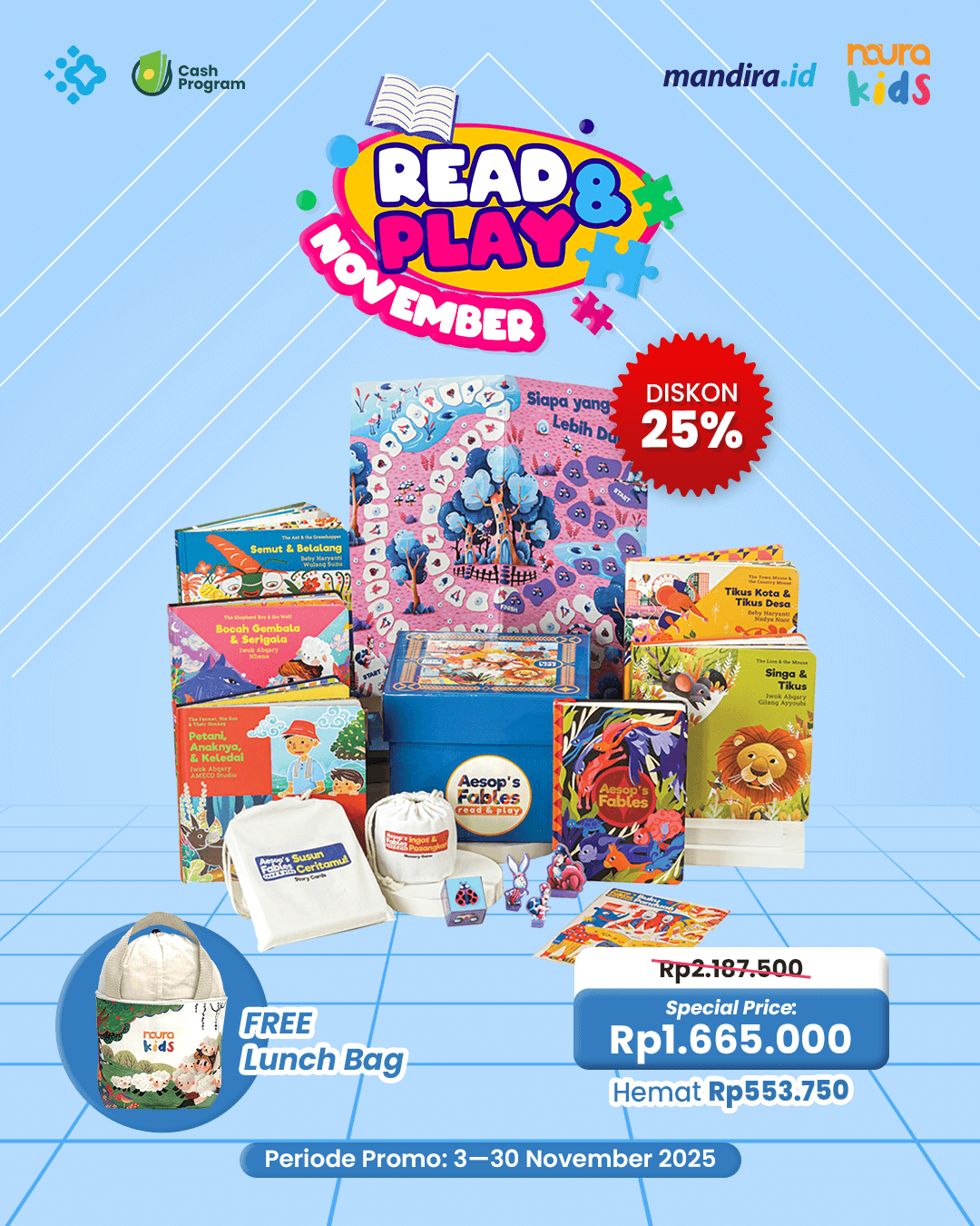 Promo buku dan tas gratis November